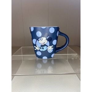 Disney Parks Mickey Mouse Ceramic Coffee Tea Cup Mug with Blue Polka Dots